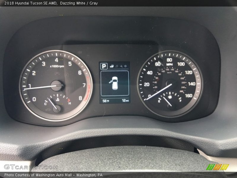 Dazzling White / Gray 2018 Hyundai Tucson SE AWD