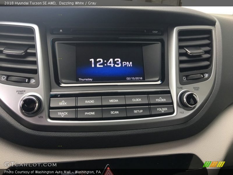 Dazzling White / Gray 2018 Hyundai Tucson SE AWD