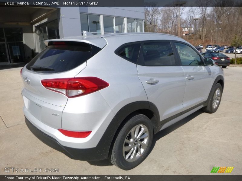 Molten Silver / Gray 2018 Hyundai Tucson SEL AWD
