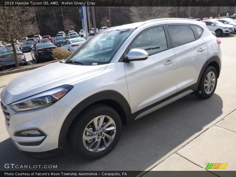 Molten Silver / Gray 2018 Hyundai Tucson SEL AWD