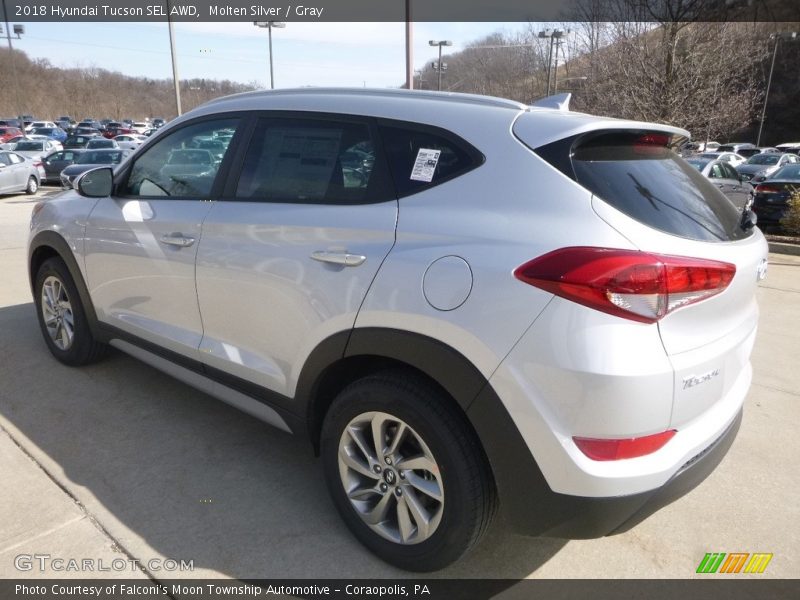 Molten Silver / Gray 2018 Hyundai Tucson SEL AWD