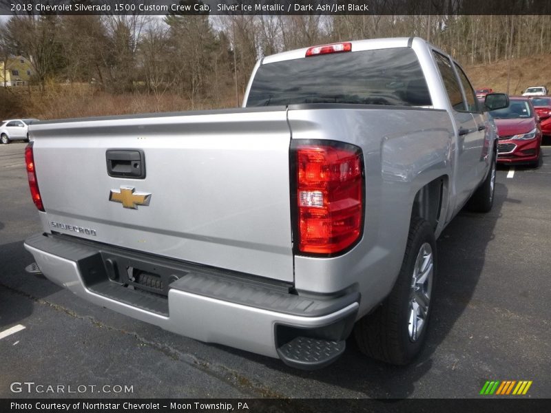 Silver Ice Metallic / Dark Ash/Jet Black 2018 Chevrolet Silverado 1500 Custom Crew Cab