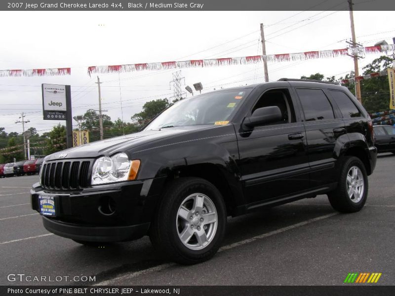 Black / Medium Slate Gray 2007 Jeep Grand Cherokee Laredo 4x4