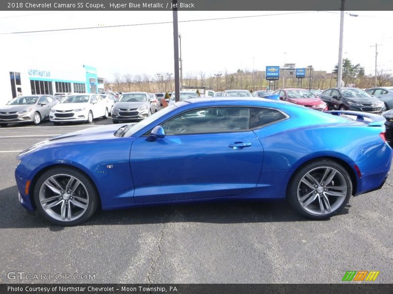 Hyper Blue Metallic / Jet Black 2018 Chevrolet Camaro SS Coupe