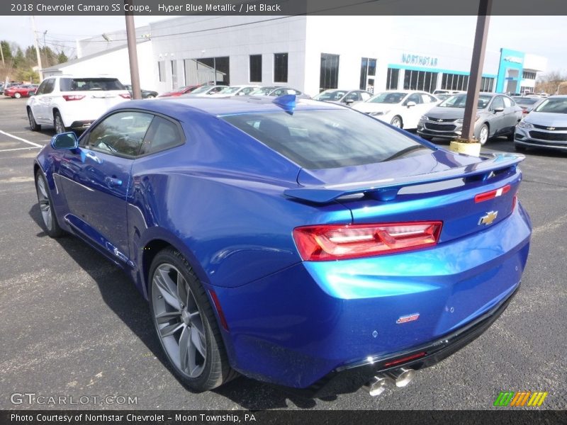 Hyper Blue Metallic / Jet Black 2018 Chevrolet Camaro SS Coupe