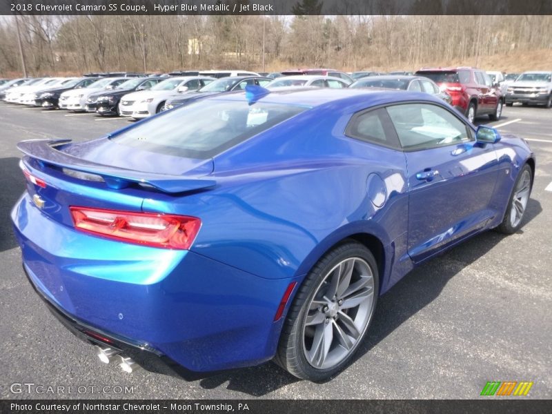 Hyper Blue Metallic / Jet Black 2018 Chevrolet Camaro SS Coupe