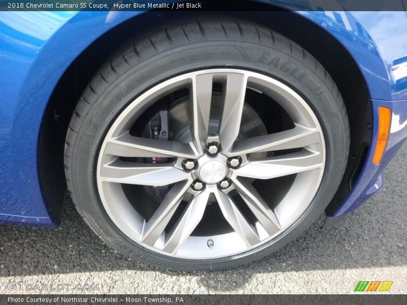 Hyper Blue Metallic / Jet Black 2018 Chevrolet Camaro SS Coupe