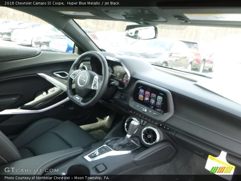 Hyper Blue Metallic / Jet Black 2018 Chevrolet Camaro SS Coupe