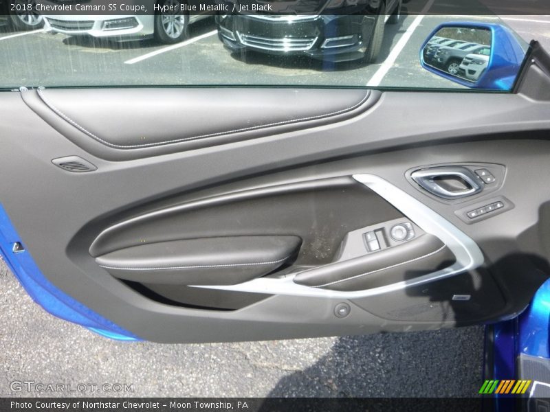Hyper Blue Metallic / Jet Black 2018 Chevrolet Camaro SS Coupe