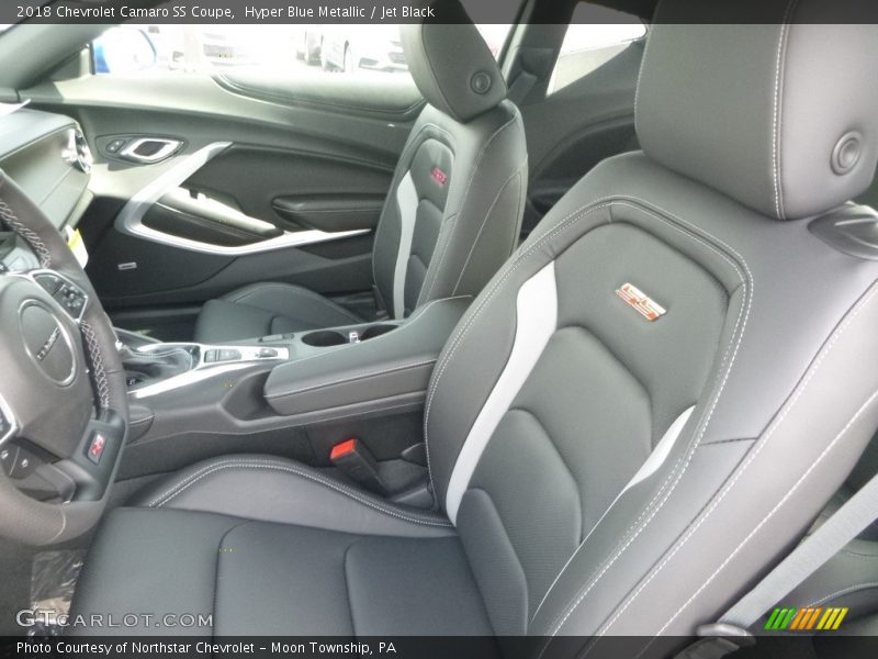 Hyper Blue Metallic / Jet Black 2018 Chevrolet Camaro SS Coupe