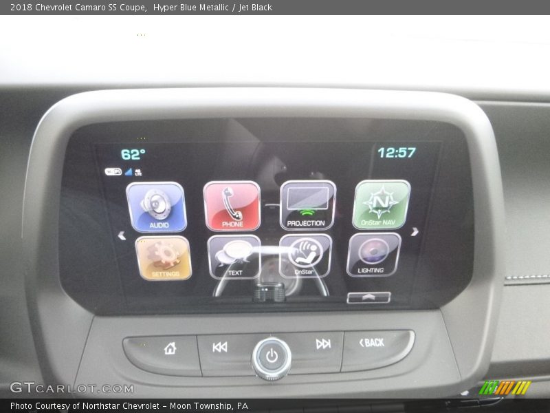 Hyper Blue Metallic / Jet Black 2018 Chevrolet Camaro SS Coupe