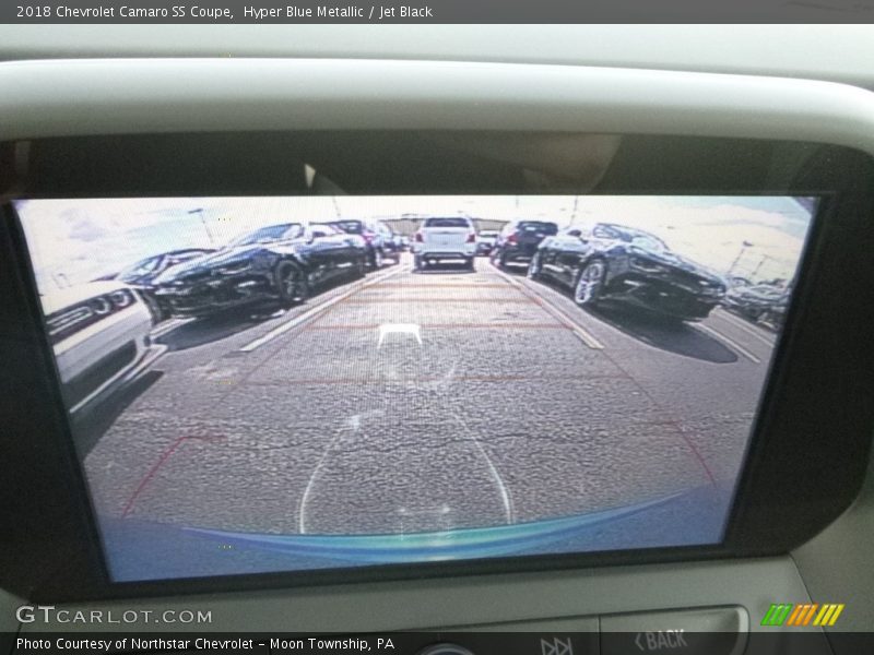 Hyper Blue Metallic / Jet Black 2018 Chevrolet Camaro SS Coupe