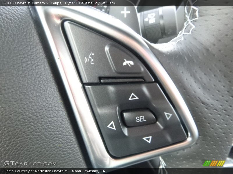 Hyper Blue Metallic / Jet Black 2018 Chevrolet Camaro SS Coupe