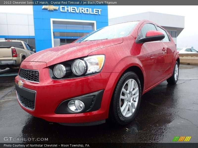 Crystal Red Tintcoat / Jet Black/Dark Titanium 2013 Chevrolet Sonic LT Hatch