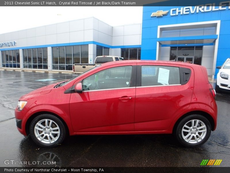 Crystal Red Tintcoat / Jet Black/Dark Titanium 2013 Chevrolet Sonic LT Hatch