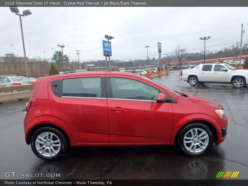 Crystal Red Tintcoat / Jet Black/Dark Titanium 2013 Chevrolet Sonic LT Hatch