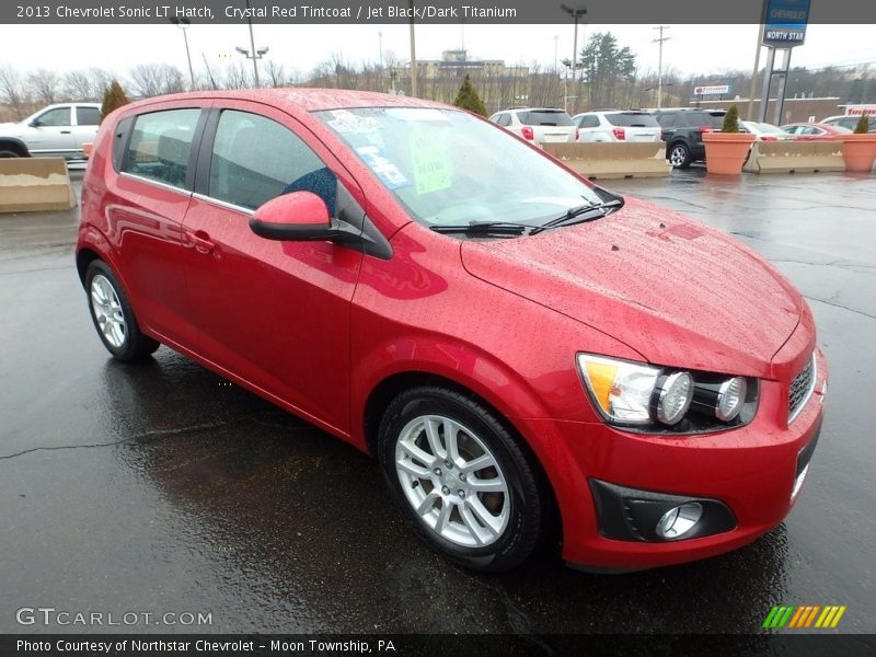 Crystal Red Tintcoat / Jet Black/Dark Titanium 2013 Chevrolet Sonic LT Hatch