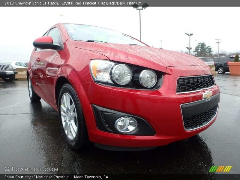 Crystal Red Tintcoat / Jet Black/Dark Titanium 2013 Chevrolet Sonic LT Hatch