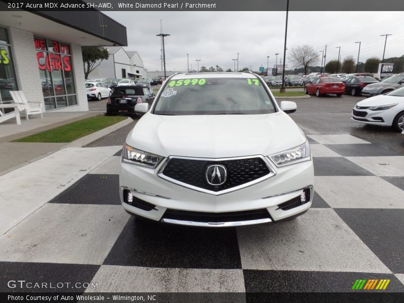 White Diamond Pearl / Parchment 2017 Acura MDX Advance SH-AWD