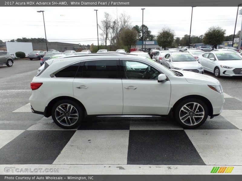 White Diamond Pearl / Parchment 2017 Acura MDX Advance SH-AWD