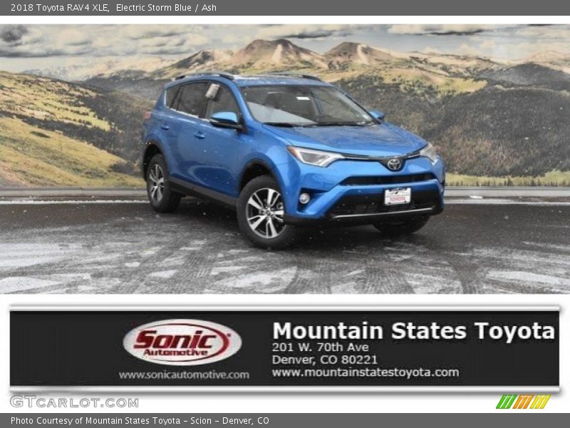 Electric Storm Blue / Ash 2018 Toyota RAV4 XLE