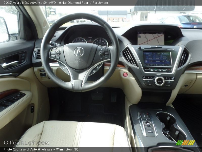 White Diamond Pearl / Parchment 2017 Acura MDX Advance SH-AWD