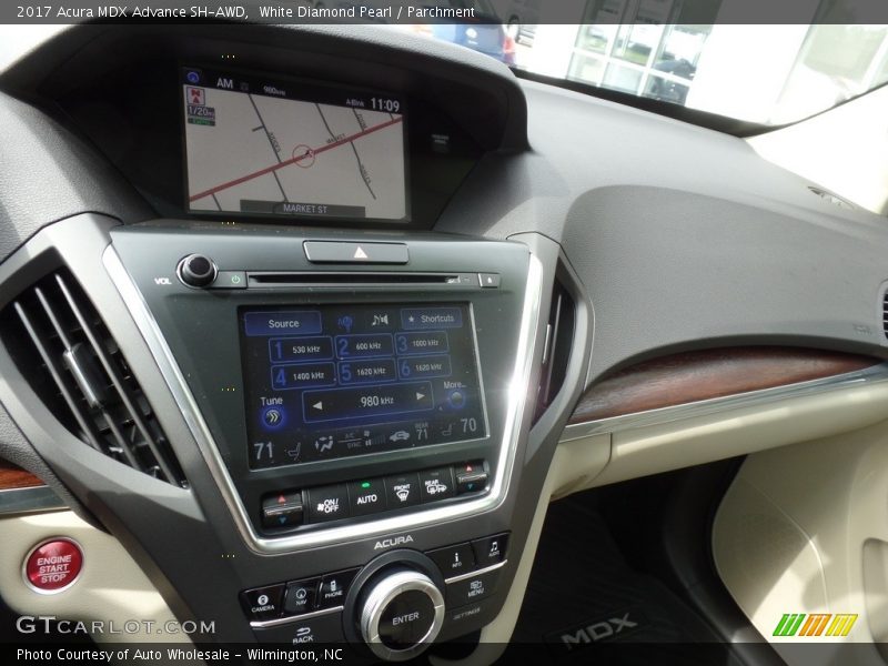 White Diamond Pearl / Parchment 2017 Acura MDX Advance SH-AWD