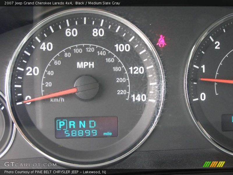 Black / Medium Slate Gray 2007 Jeep Grand Cherokee Laredo 4x4