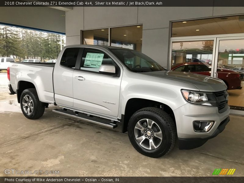 Silver Ice Metallic / Jet Black/Dark Ash 2018 Chevrolet Colorado Z71 Extended Cab 4x4