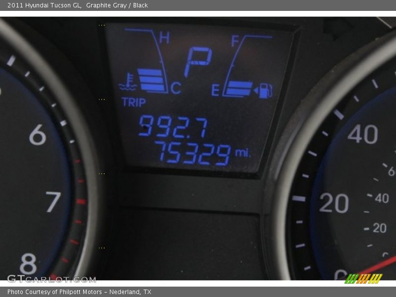 Graphite Gray / Black 2011 Hyundai Tucson GL