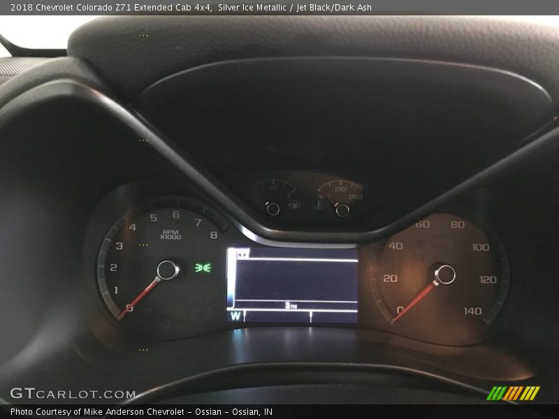 Silver Ice Metallic / Jet Black/Dark Ash 2018 Chevrolet Colorado Z71 Extended Cab 4x4