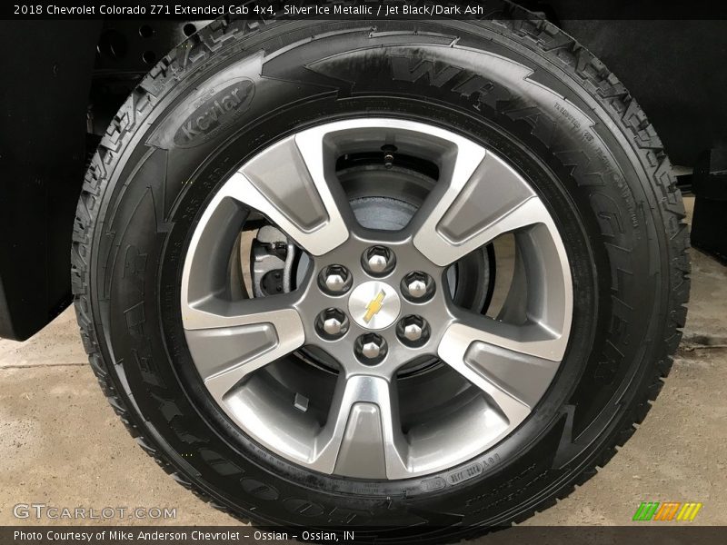 Silver Ice Metallic / Jet Black/Dark Ash 2018 Chevrolet Colorado Z71 Extended Cab 4x4