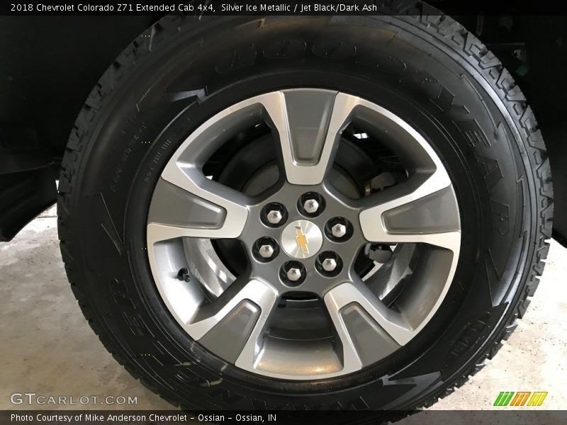 Silver Ice Metallic / Jet Black/Dark Ash 2018 Chevrolet Colorado Z71 Extended Cab 4x4