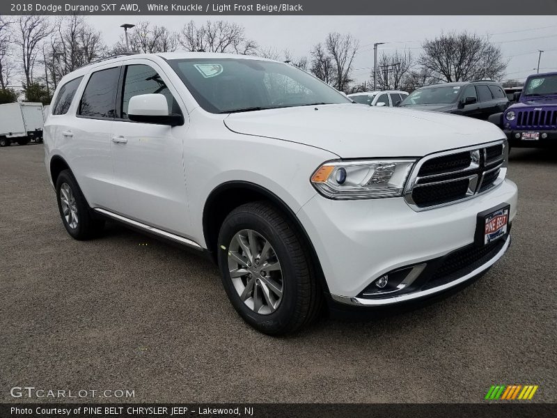 White Knuckle / Light Frost Beige/Black 2018 Dodge Durango SXT AWD