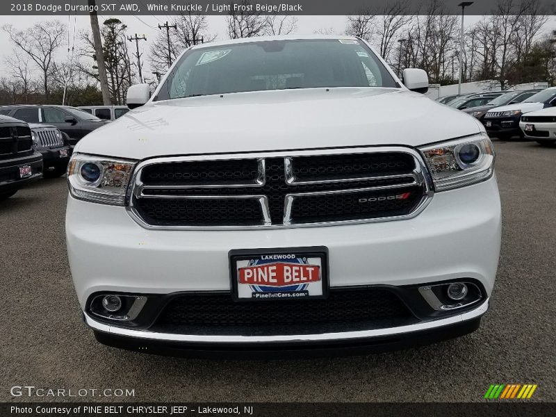 White Knuckle / Light Frost Beige/Black 2018 Dodge Durango SXT AWD