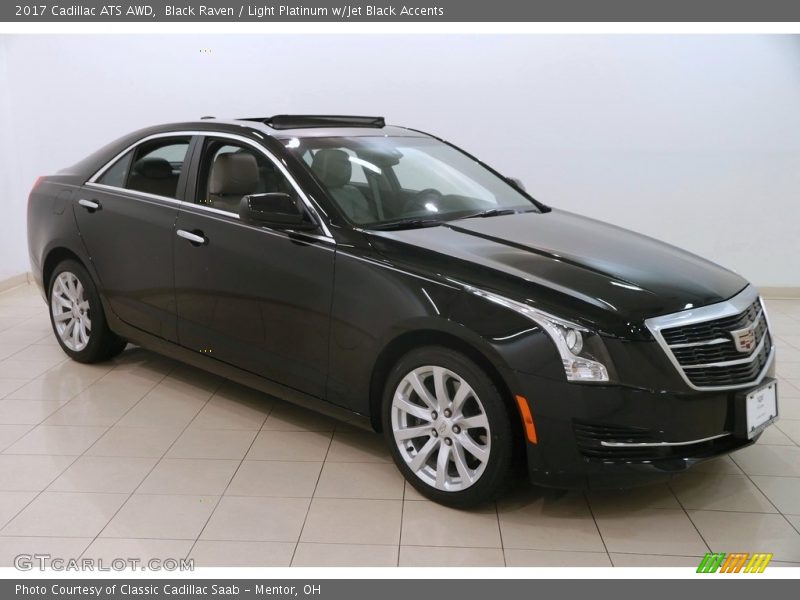 Black Raven / Light Platinum w/Jet Black Accents 2017 Cadillac ATS AWD
