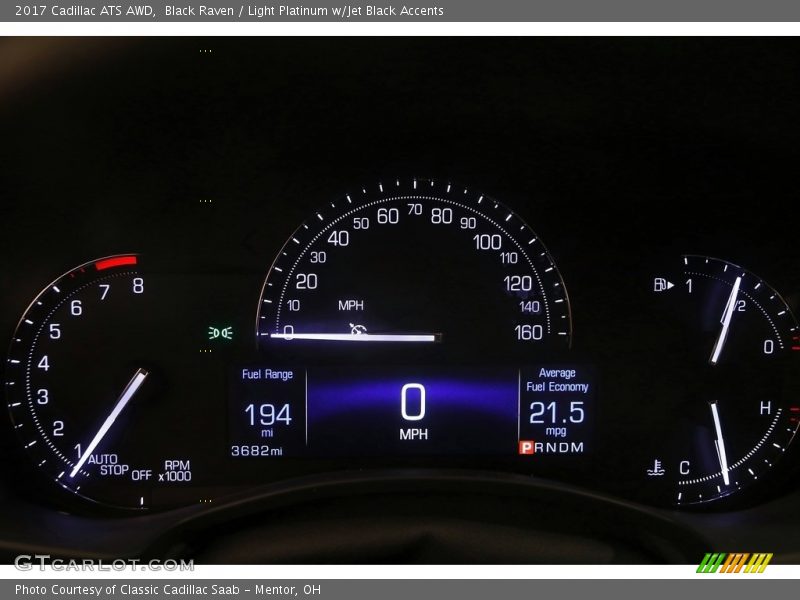 Black Raven / Light Platinum w/Jet Black Accents 2017 Cadillac ATS AWD