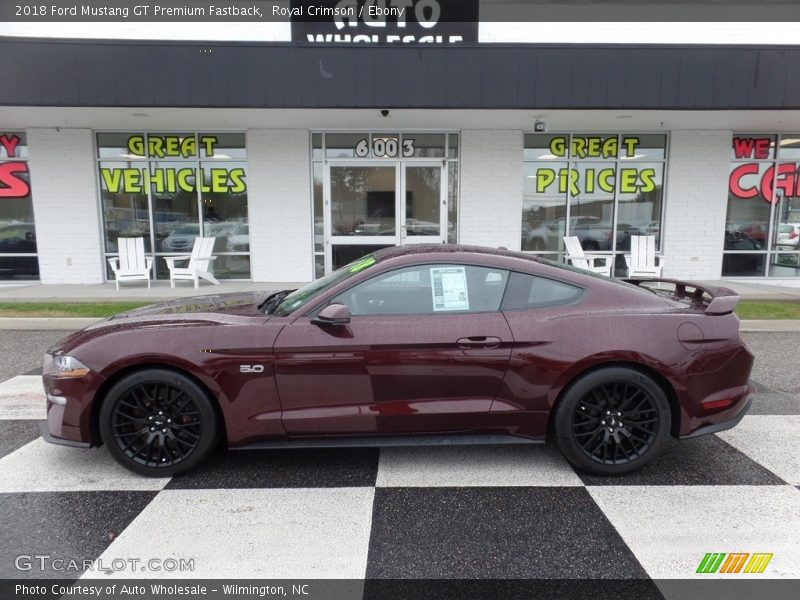 Royal Crimson / Ebony 2018 Ford Mustang GT Premium Fastback