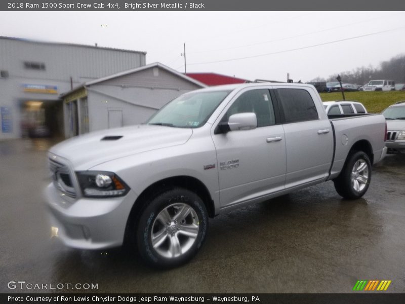 Bright Silver Metallic / Black 2018 Ram 1500 Sport Crew Cab 4x4
