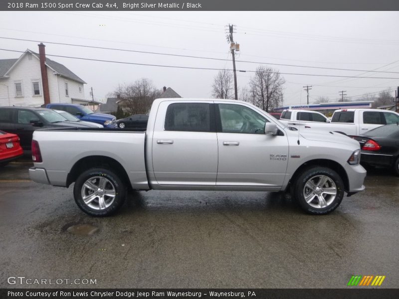 Bright Silver Metallic / Black 2018 Ram 1500 Sport Crew Cab 4x4