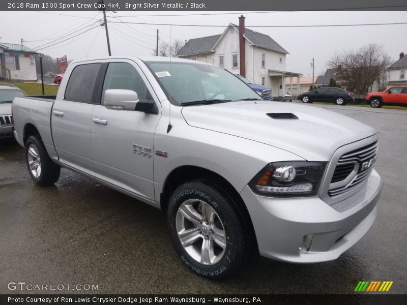 Bright Silver Metallic / Black 2018 Ram 1500 Sport Crew Cab 4x4