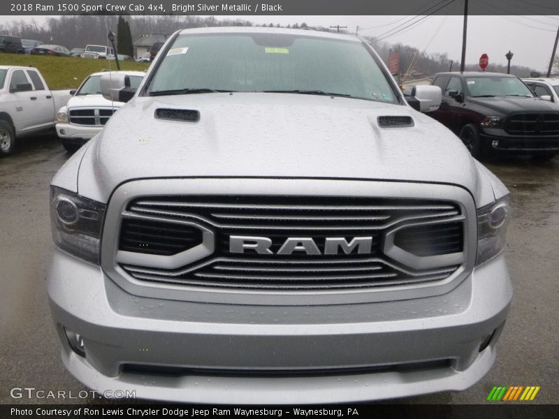 Bright Silver Metallic / Black 2018 Ram 1500 Sport Crew Cab 4x4