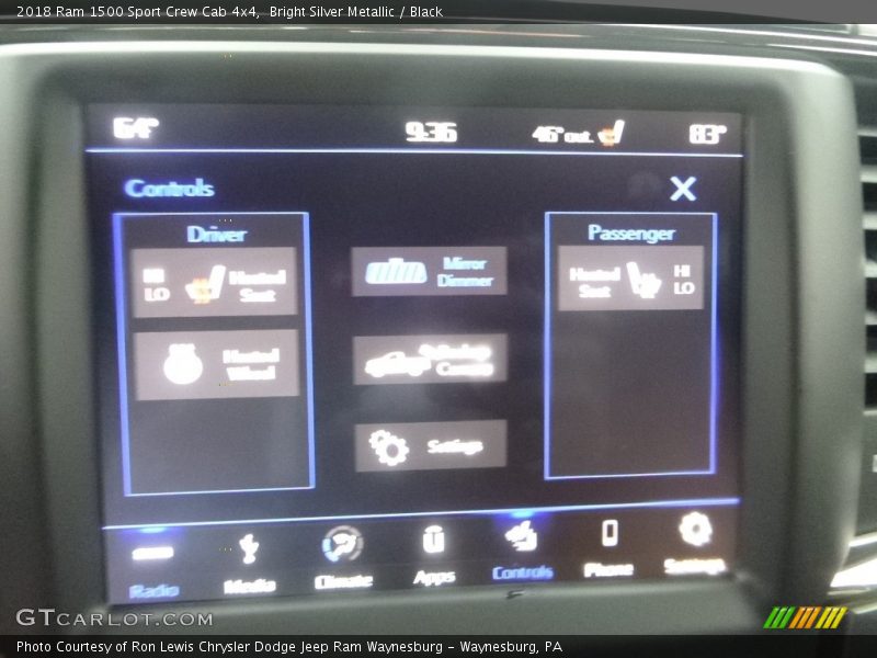Bright Silver Metallic / Black 2018 Ram 1500 Sport Crew Cab 4x4