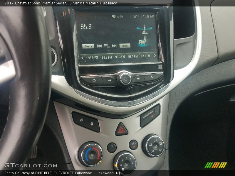 Silver Ice Metallic / Jet Black 2017 Chevrolet Sonic Premier Sedan