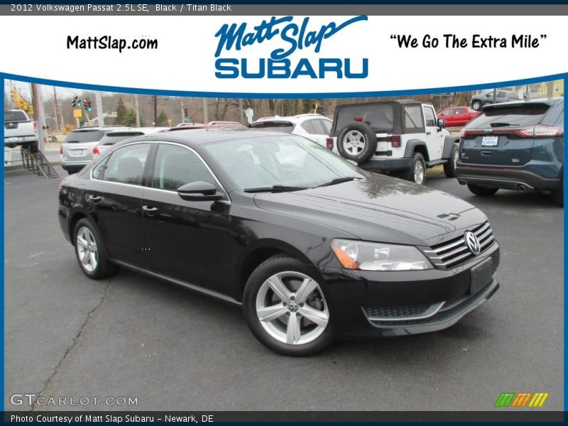 Black / Titan Black 2012 Volkswagen Passat 2.5L SE