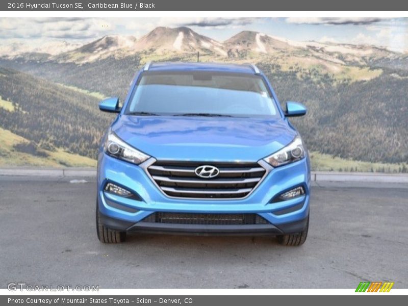 Caribbean Blue / Black 2016 Hyundai Tucson SE