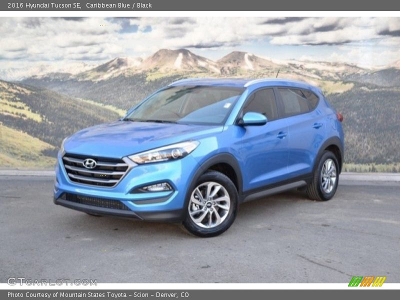 Caribbean Blue / Black 2016 Hyundai Tucson SE