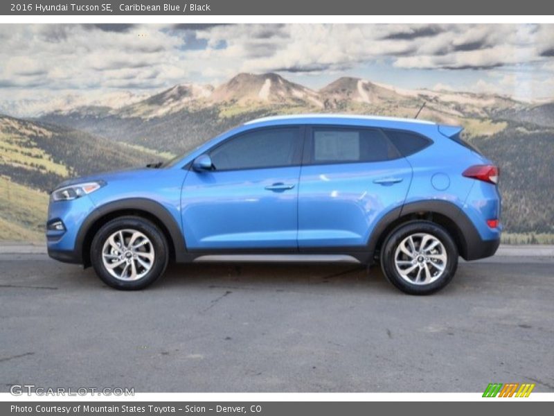 Caribbean Blue / Black 2016 Hyundai Tucson SE