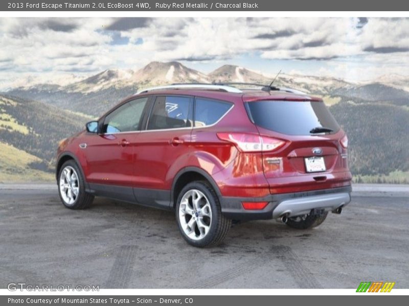 Ruby Red Metallic / Charcoal Black 2013 Ford Escape Titanium 2.0L EcoBoost 4WD