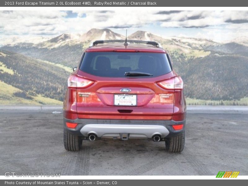 Ruby Red Metallic / Charcoal Black 2013 Ford Escape Titanium 2.0L EcoBoost 4WD
